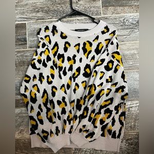 Women’s crew neck balloon sleeve sweater